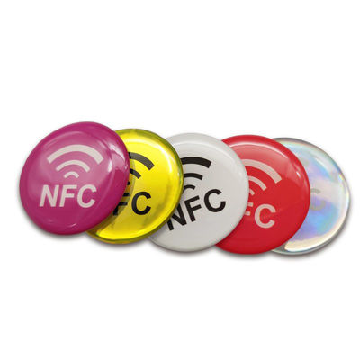 Étiquette époxyde ISO14443A de la carte 13.56MHZ Nfc d'époxyde du diamètre 30mm
