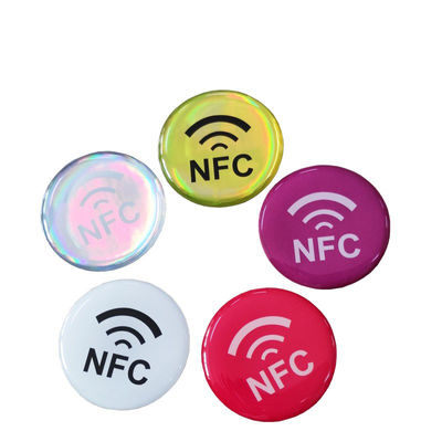Étiquette époxyde ISO14443A de la carte 13.56MHZ Nfc d'époxyde du diamètre 30mm