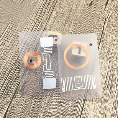 SI finition brillante Smart Card RFID de carte à double fréquence hybride de fréquence ultra-haute
